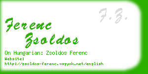 ferenc zsoldos business card